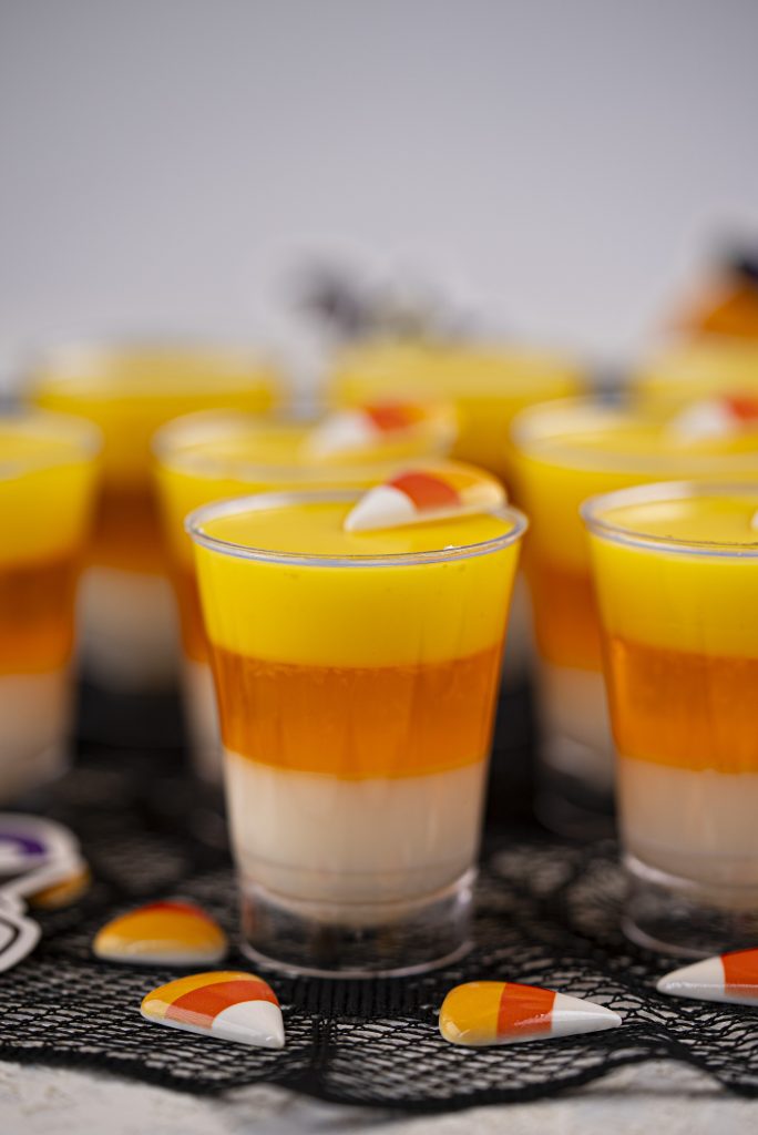 Halloween Jello Shots Recipe (Candy Corn) DSC04494