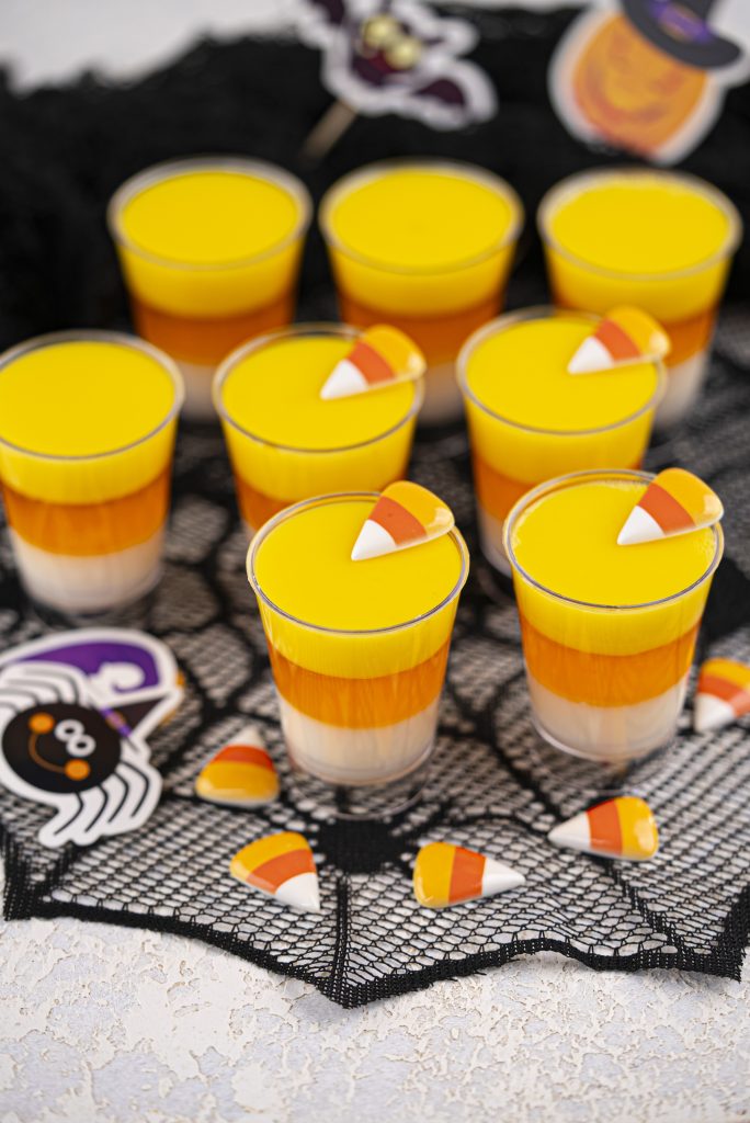 Halloween Jello Shots Recipe (Candy Corn) DSC04498