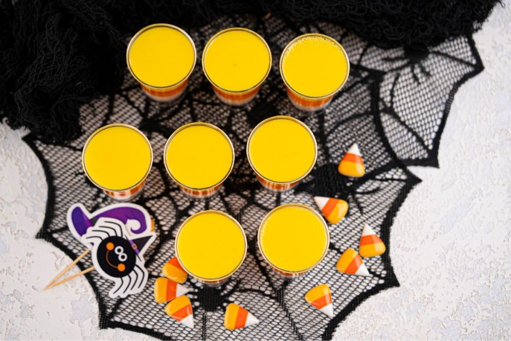 Halloween Jello Shots Recipe (Candy Corn) halloween jello shots 3
