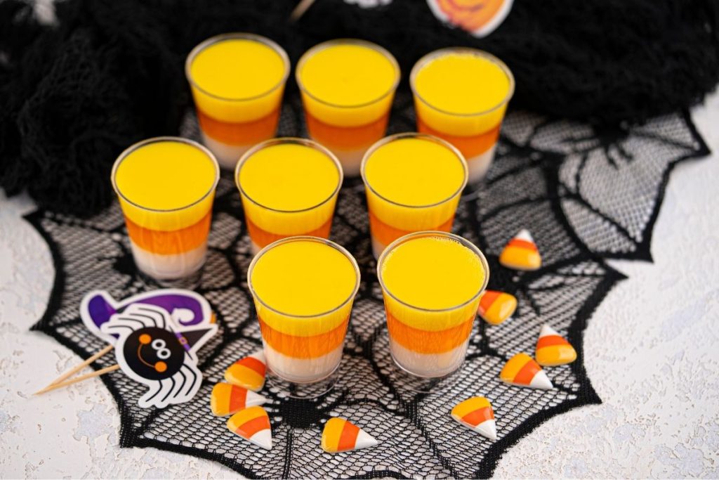 Halloween Jello Shots Recipe (Candy Corn) halloween jello shots 8