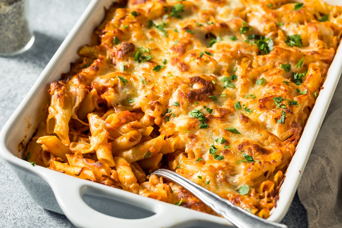 15 Fall Potluck Dishes Everyone Loves homemade chicago baked mostaccioli 2025 01 16 16 32 15 utc